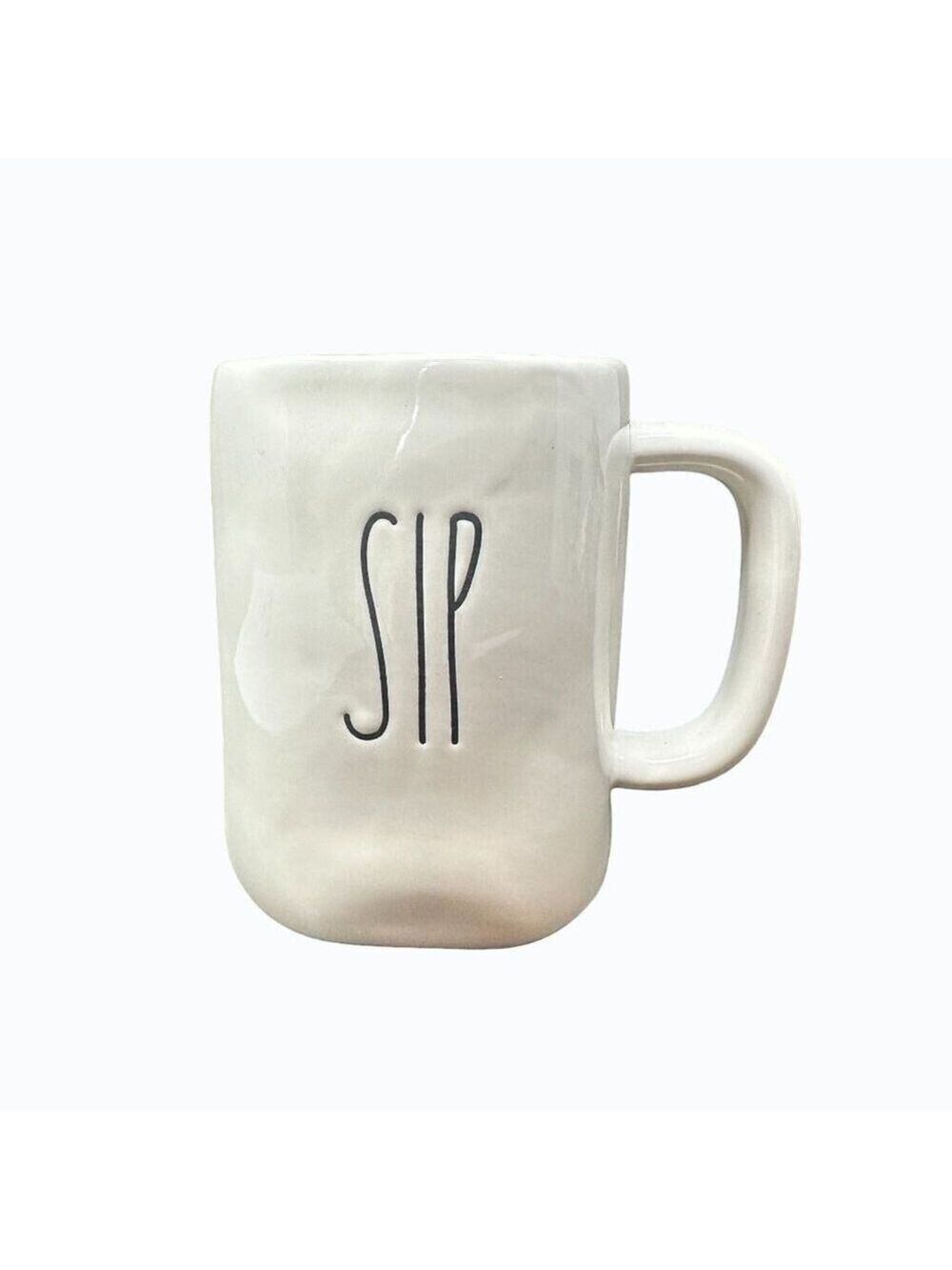 Rae Dunn SIP Mug Magenta LL White Ceramic 16oz Farmhouse Coffee Cup Gift